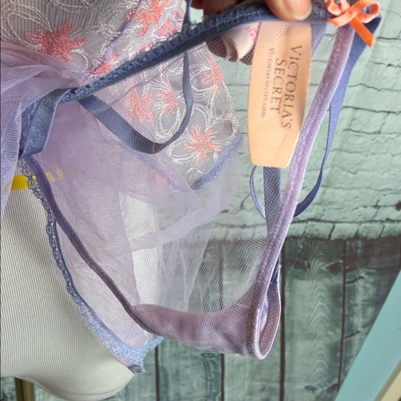 Victoria's Secret NWT Tulle Babydoll Nighty & Thong Set Sz L Romantic Coquette - Picture 10 of 16